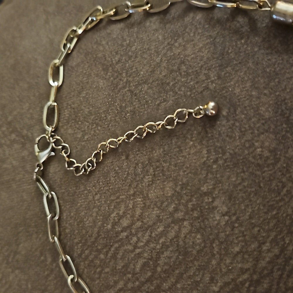 Vtg Mesh Circle Cluster Atomic Mod Chain Necklace - image 4